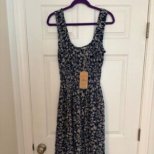 Faherty Sunseeker Dress in Navy Size Medium, Brand New